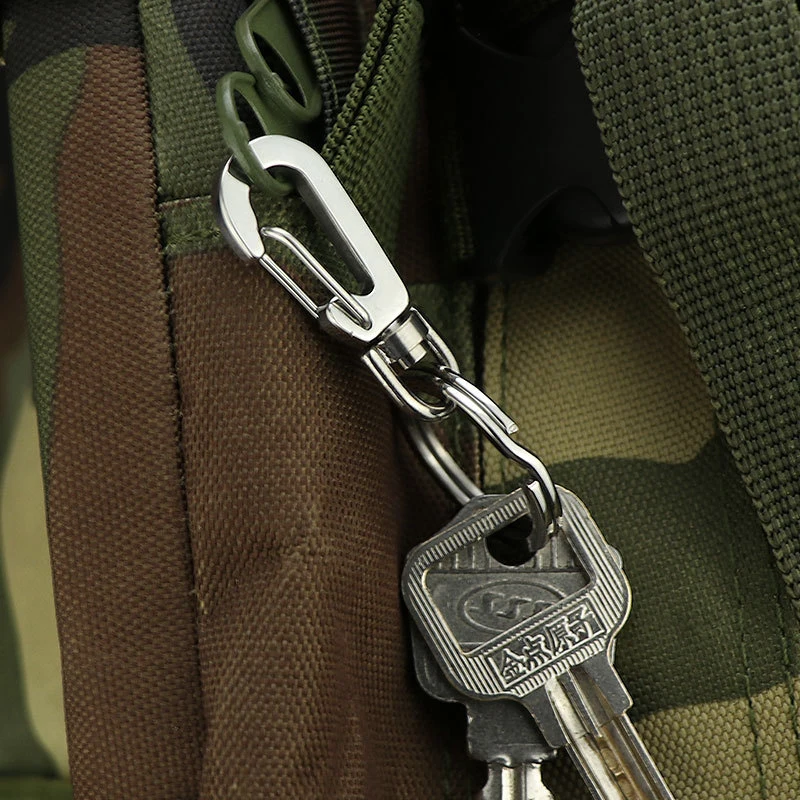 New Mini Spring Backpack Clasps Zinc Alloy Carabiners Survival Climbing EDC Snap Hooks Keychain Buckle Clips For Car Keys Finder