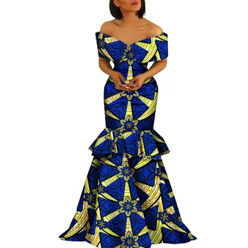 الأفريقية الشمع طباعة فستان للنساء فستان حفلات الزفاف أنيقة الملابس الأفريقية النساء Dashiki