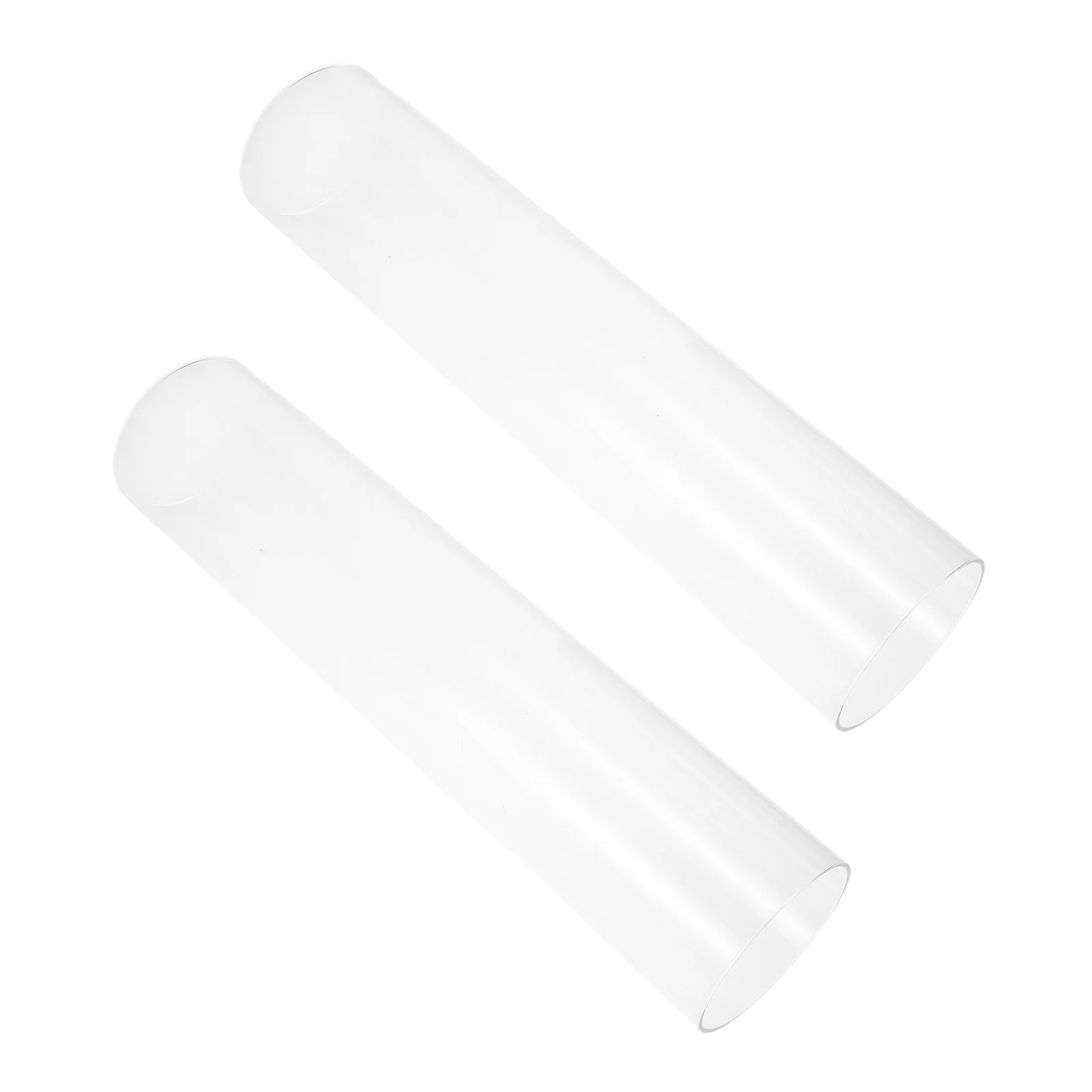 

2Pcs Clear Glass Sleeve Windproof Open Flame Cylinder Shade for Taper Pillar Candles Home Decor Event Lighting