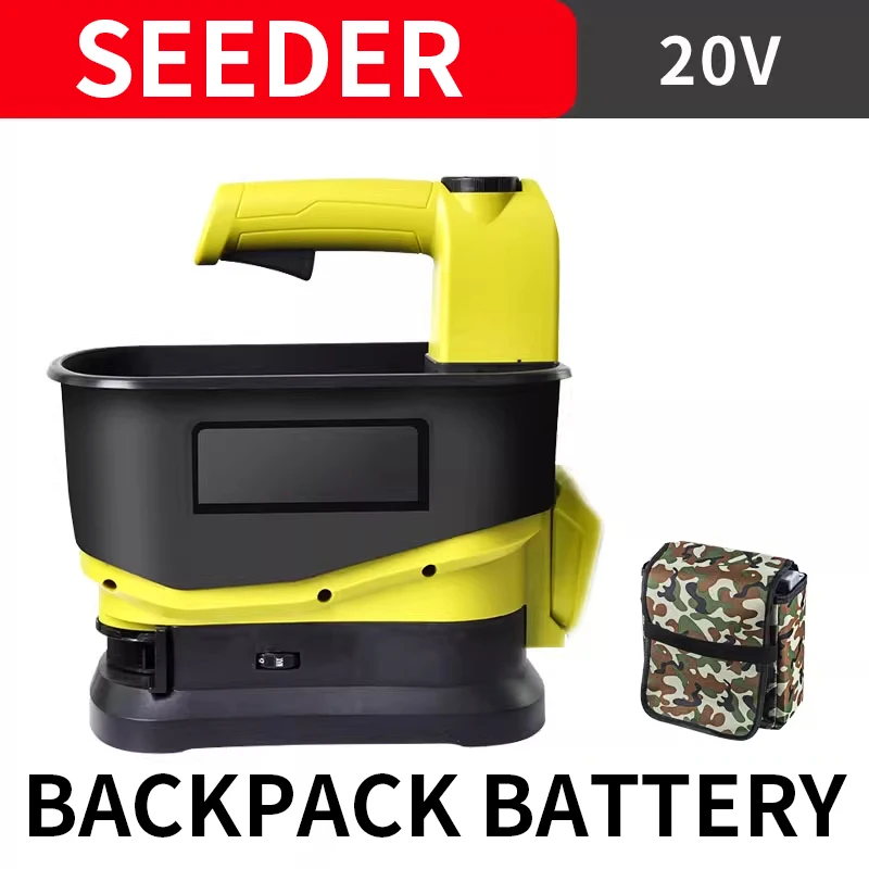 Semeador portátil, espalhador automático, espalhador de fertilizante elétrico agrícola, alimentador, sementes de grama, semeadura de rabanete