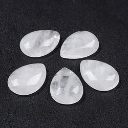 Natural Stone Cabochon Beads 18x25mm Water Drop Amethysts Rose Quartzs DIY Stone for Jewelry Making DIY Rings Wholesale 5PCS