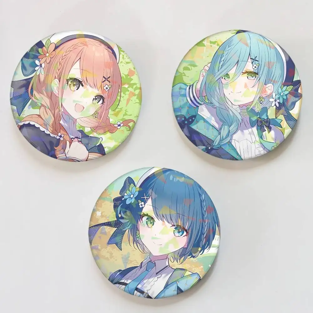 Band MORE MORE JUMP Project Sekai Badges Round Laser Badge Brooch Backpack Accessories