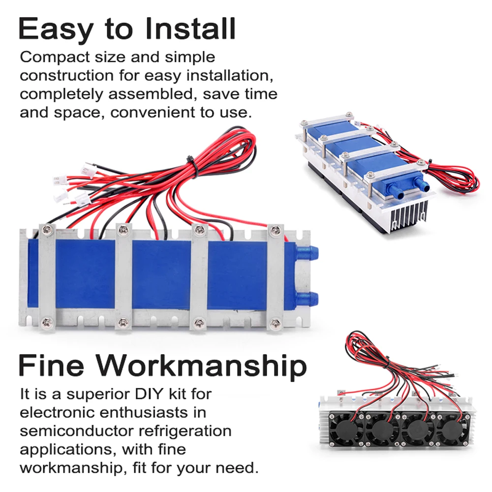 مبرد بلتيير حراري ، مجموعة تصنعها بنفسك لمروحة تكييف الهواء ، 12 فولت تيار مستمر ، 30 أمبير ، نظام تبريد أشباه الموصلات ، من من من من من من من من من من من نوع W ، من من من من من نوع W
