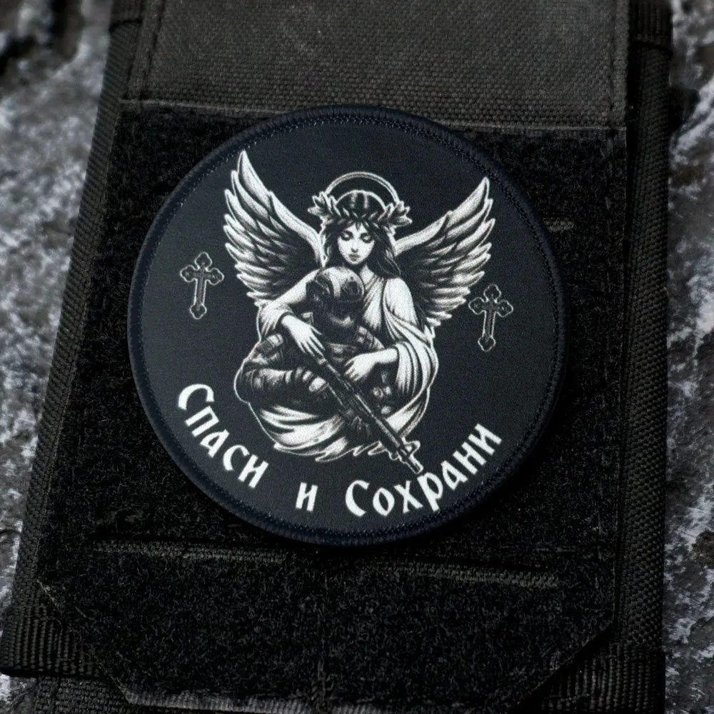 Parche táctico gancho y bucle adhesivo escudo ángel para chaqueta - imagen 3