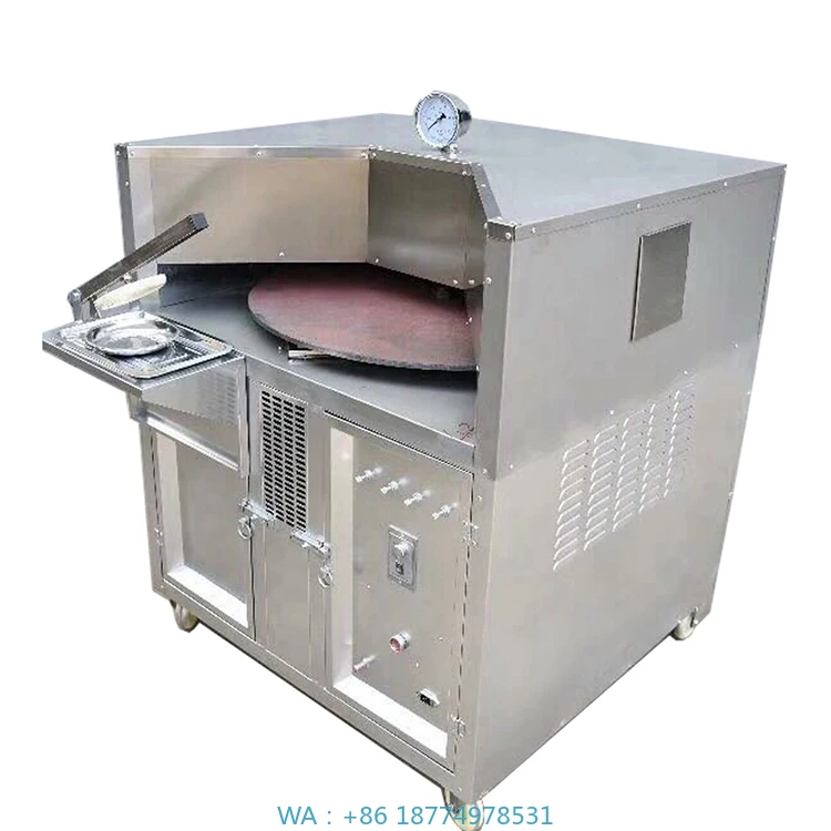 Naan Bread Making Baking Machine for Small BusinessGas Rotary Baking Pan Pancake Machine