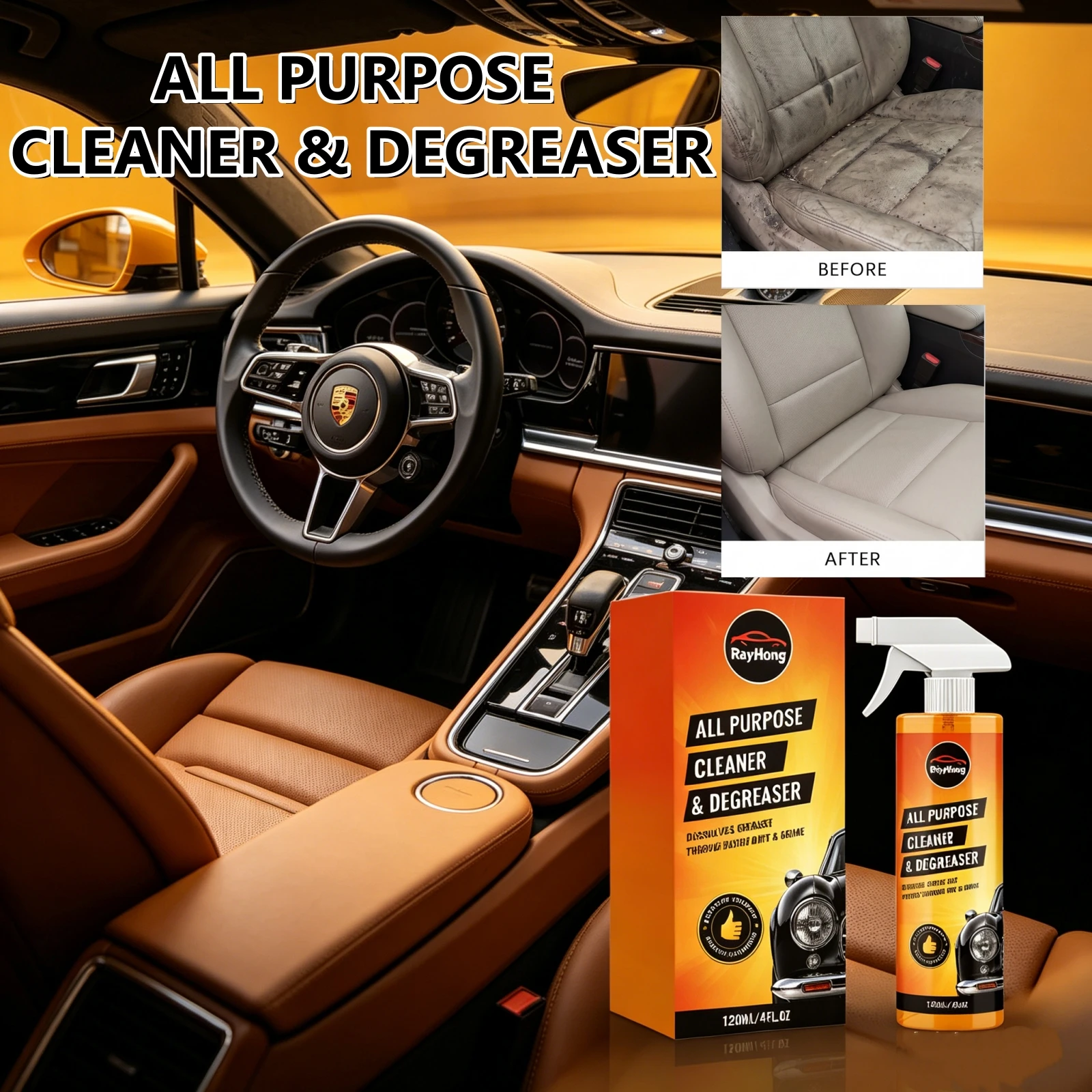 120ml Multi Purpose Grease Cleaner Degreaser Fast Dissolve Grease Grime Remover Oil Stain Clean Liquid Car Dirt Cleaning Spray
