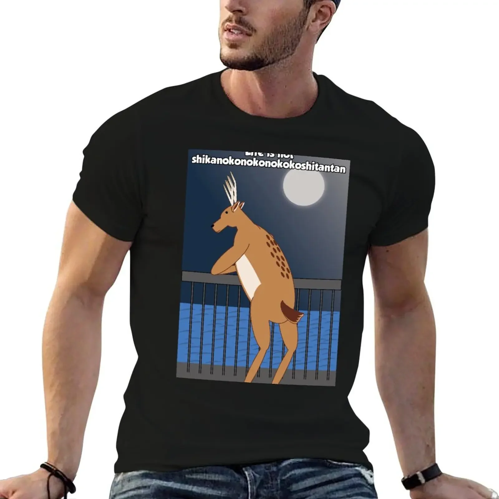 My Deer Friend Nokotan Parody T-Shirt quick-drying rapper graphic tees man clothes funny t shirts for men