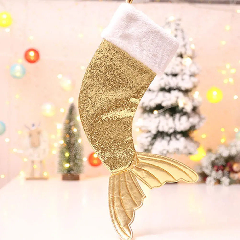 

Christmas Stockings Bag Tail Cute Cloth Gift Bag Ideal for Party Children Christmas Gift Candy Stockings