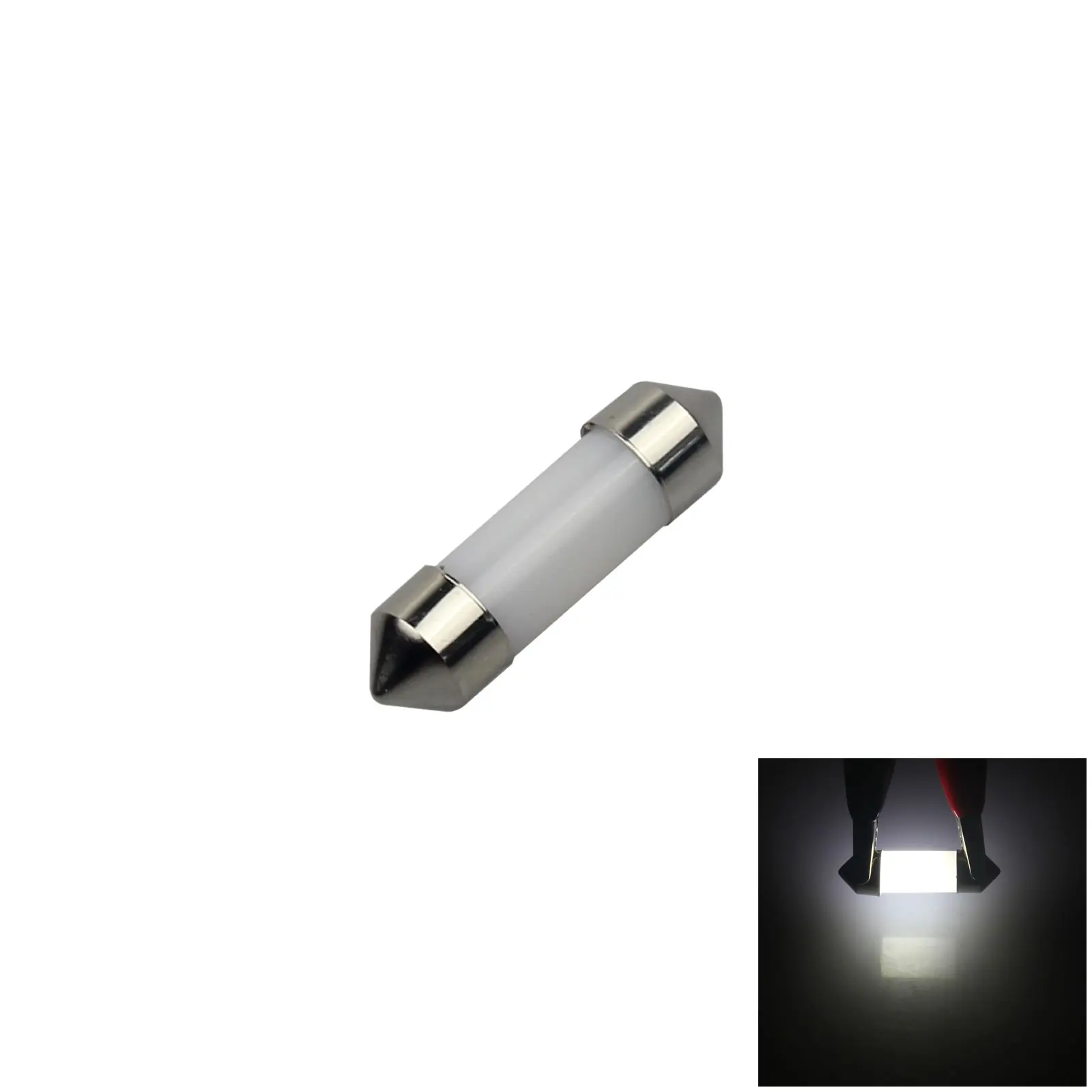 1x White AUTO 31MM Festoon Lamp Door Light Tube 1 LED 30mm Z3038