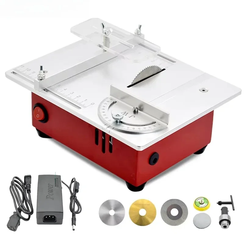 220V Mini Table Saw Electric Desktop Saws Household DIY Cutting Tool Crafts Cutting Tool Mini Multifunctional Cutting Machine