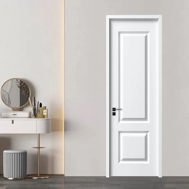 Bedroom door Solid wood composite paint door Open room  Solid color simple bed and breakfast door Customized sound insulatio