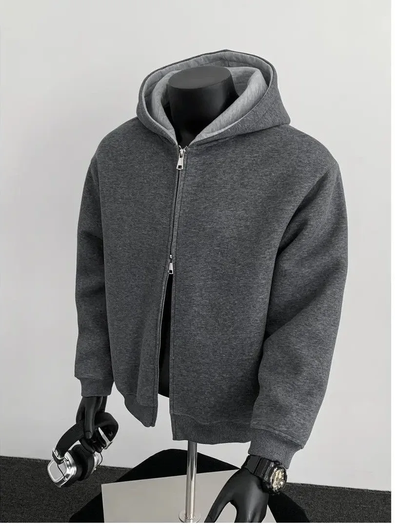 

Осенняя утепленная толстовка с капюшоном в стиле колор-блок, свободного кроя, повседневная, с длинными рукавами, спортивная, универсальная, для пар, верхняя одежда