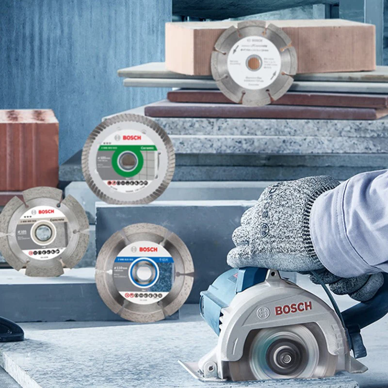 Imagem -06 - Bosch-lâmina de Serra Segmentada Universal Rebolo Serra de Mármore Disco Diamante Diâmetro 110 mm Tijolos de Concreto Pedras