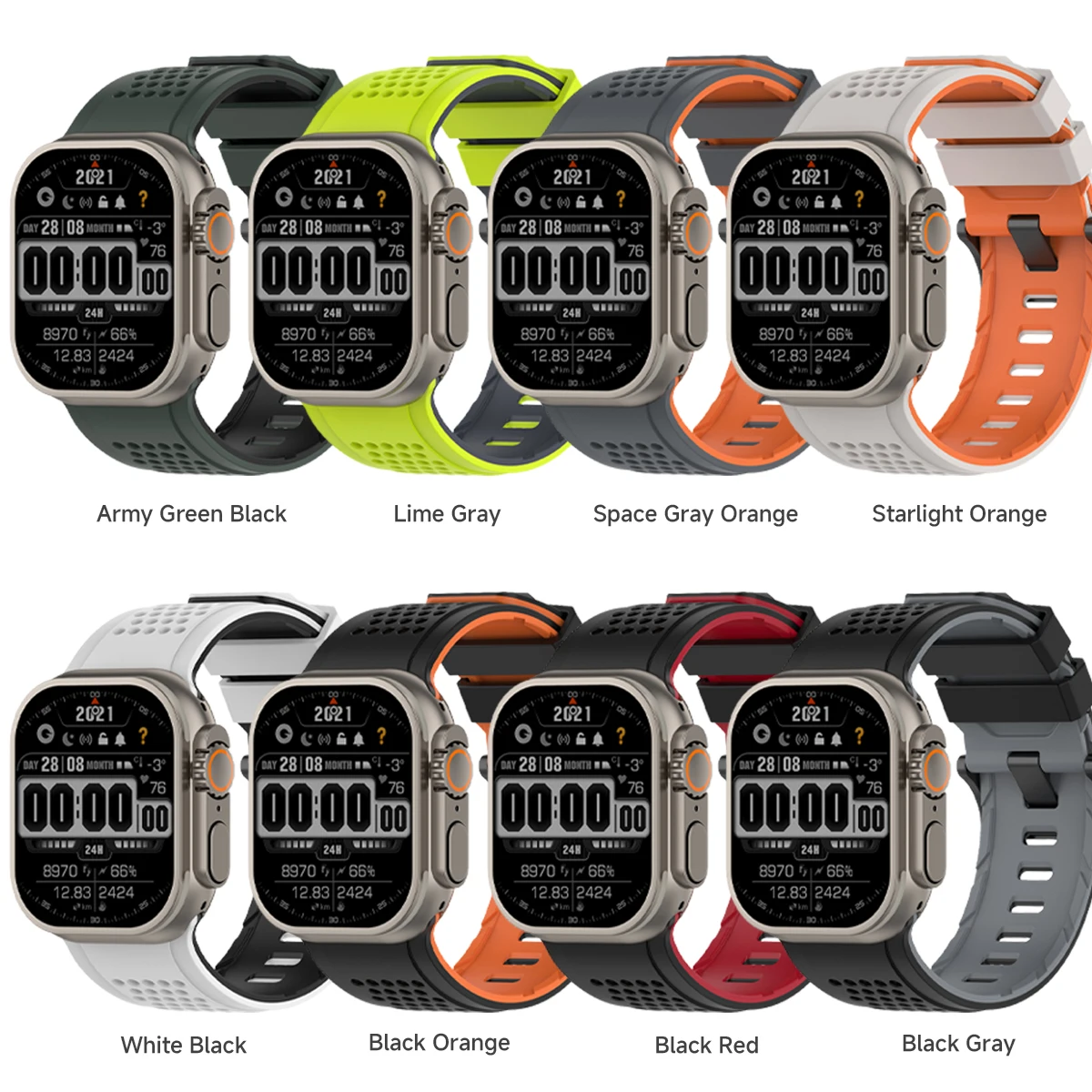 Silicone Sport Band For Apple Watch ultra 3 49MM Band 40mm 41 42mm 46mm Rubber correa Strap iwatch series 11 10 9 8 7 SE 5 6 4