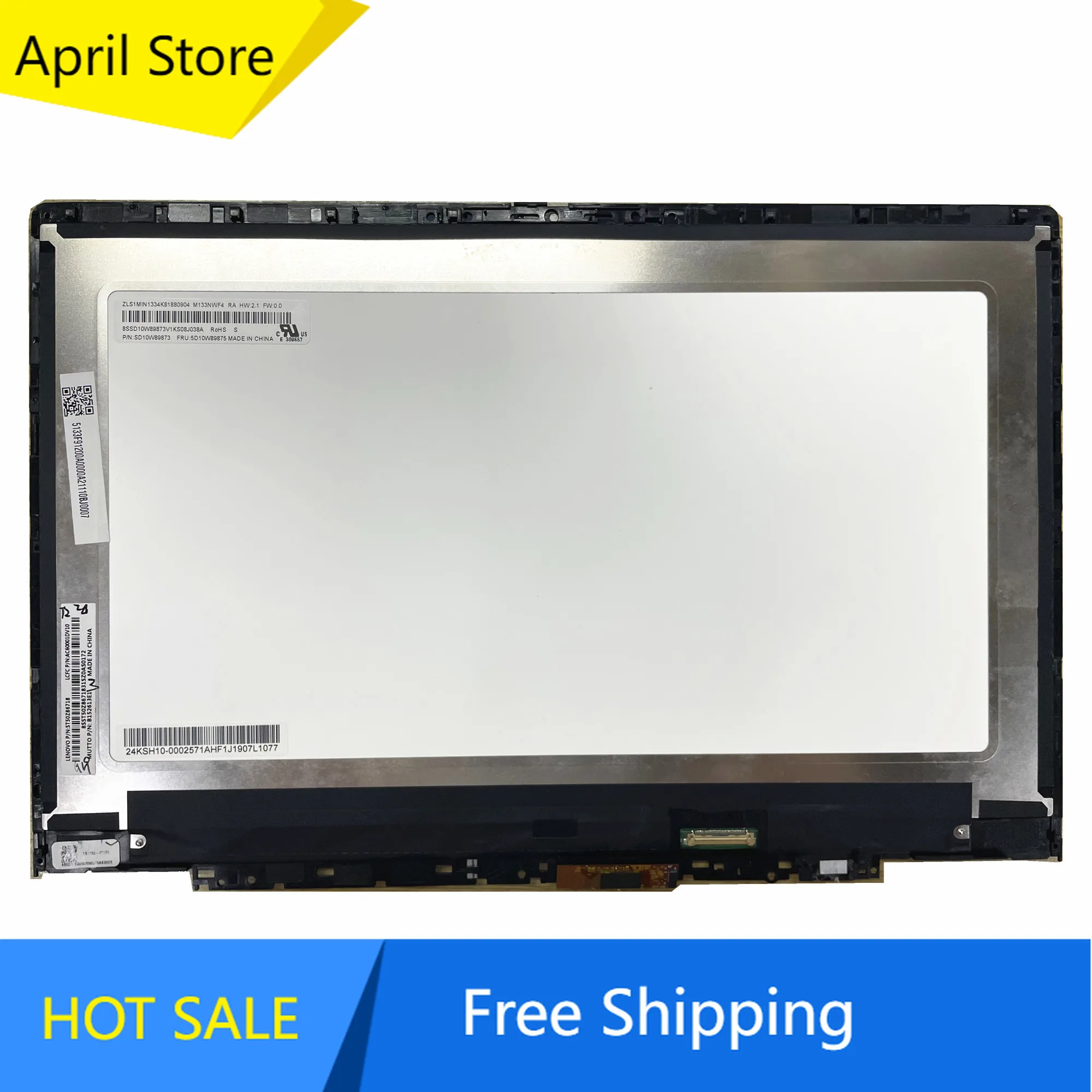 M133NWF4 RA 13.3'' Laptop LCD Touch Screen Digitizer Assembly For Lenovo  Ideapad Flex 5 CB-13IML05 With Frame