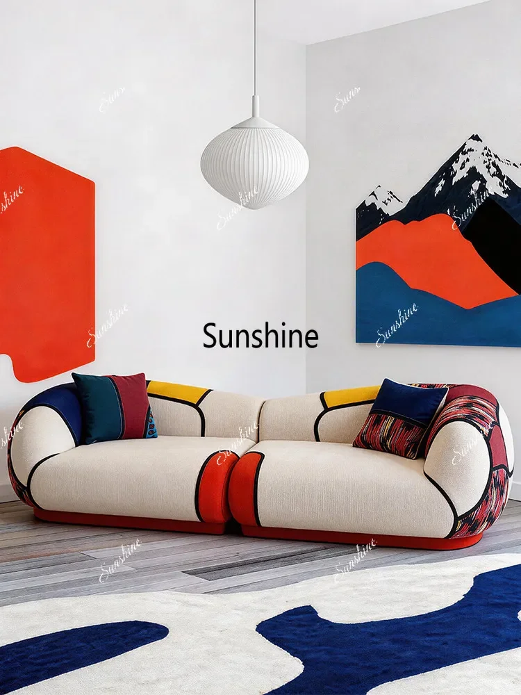 

YCreative design color matching floor-to-ceiling removable and washable high-end compression sofa