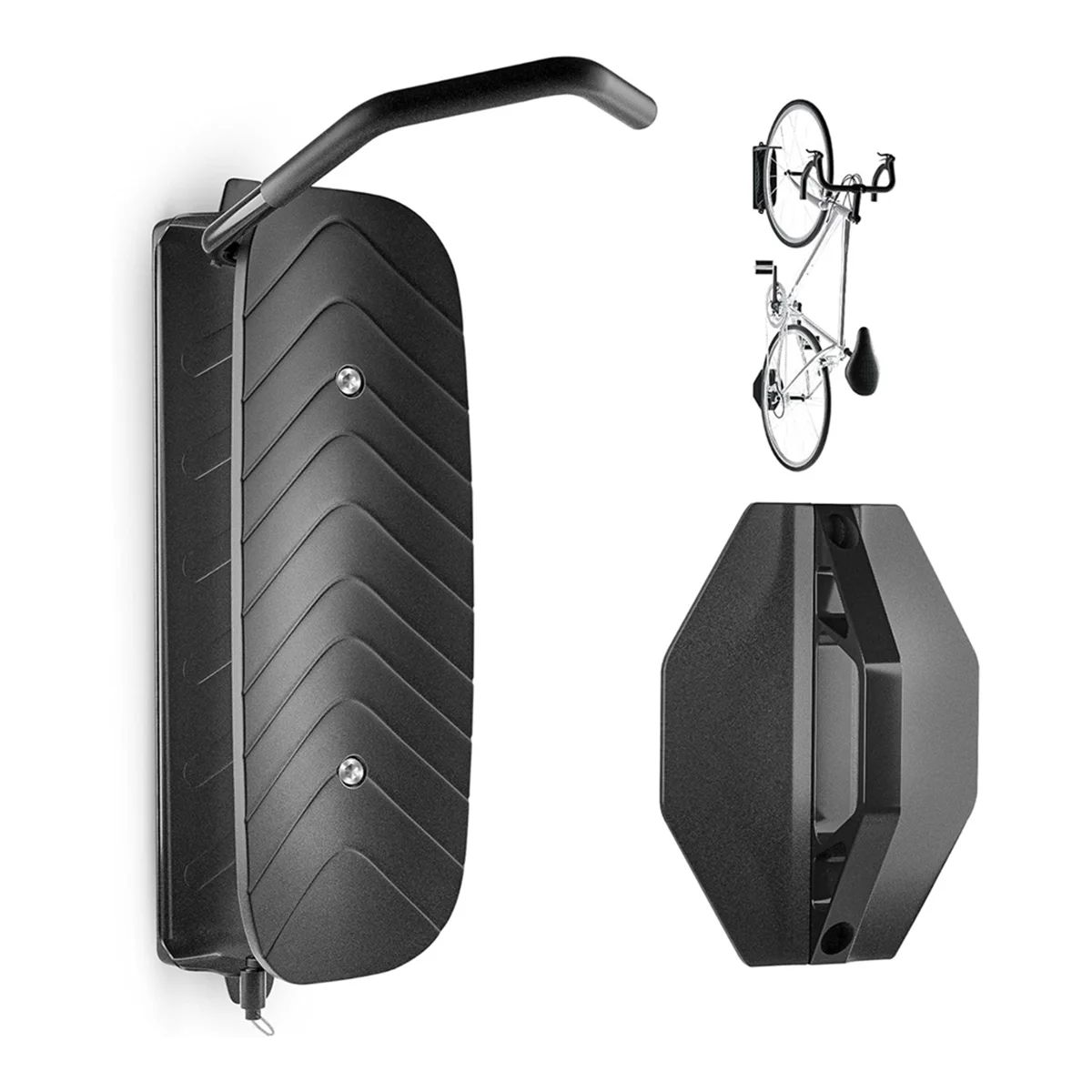 SLQZT 1 PACK Suporte de parede giratório para bicicleta, suporte de parede vertical para bicicleta, cabides para garagem, mountain bike, suporte de parede para bicicleta