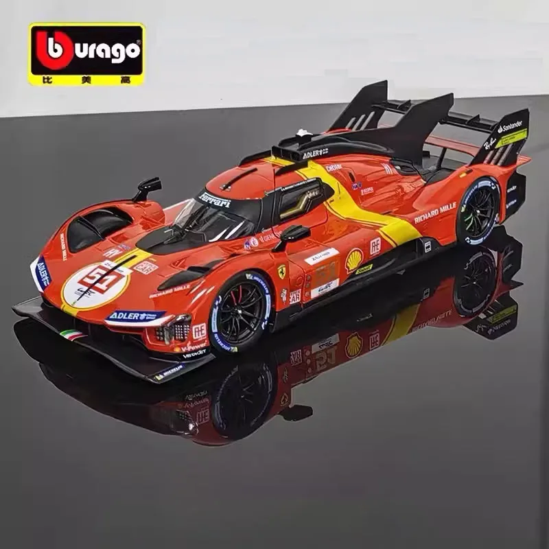 Bburago 1:18 24 heures du mans champion car ferrari 499p #50 #51 legierung rennwagen modell kollektion druckguss modell auto geschenk