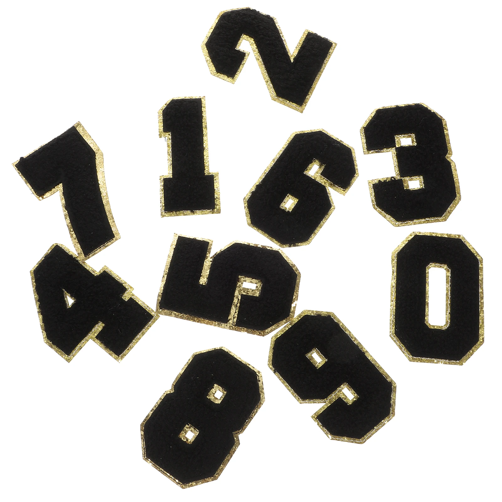 

20pcs Number Embroidered Patches Decorative Repair Clothing Applique For Shirts Hats Bags Diy Sewing Iron On Use Household Cloth