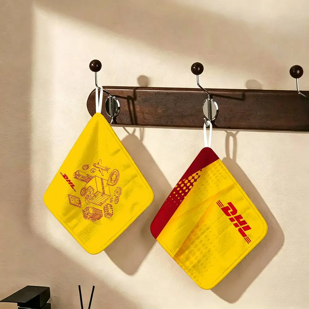 D-DHL Hanging Polyester Cotton Towel, Reusable Hand Wiping Cloth, Wear Resistant for Home Kitchen Sink