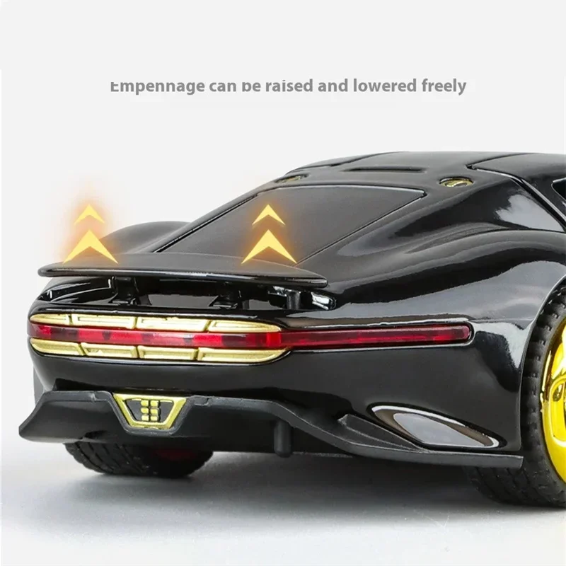 1:32 Mercedes-Benzs Vision GT Alloy Car Model Diecast Metal Racing Car Vehicles Model Simulation Sound Light Kids Toy Gift