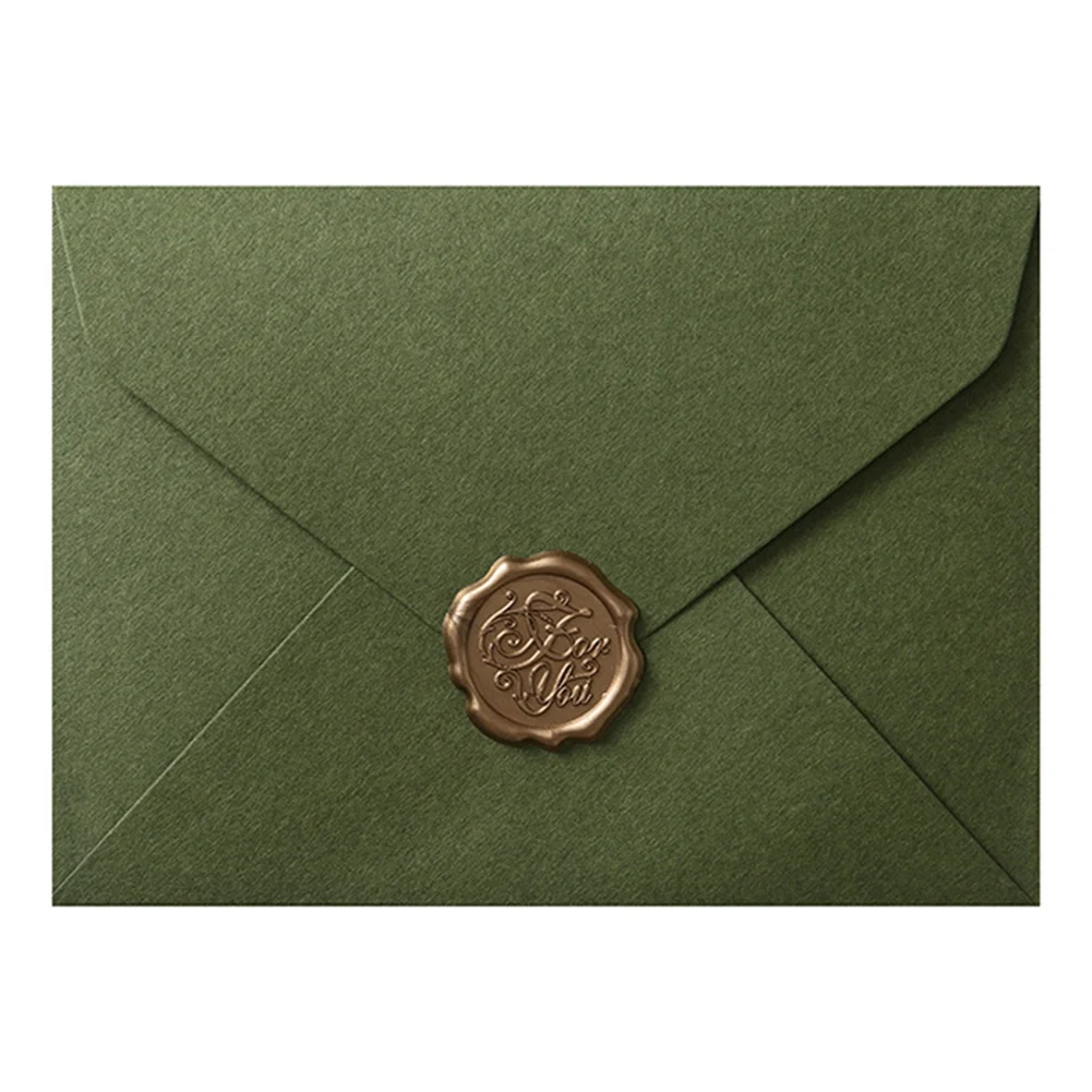 COFA 20pcs Modern Simplicity Envelope with Fire Paint Imprint 16x12cm for Wedding Blessing Gratitude Invitations Giftbox,B