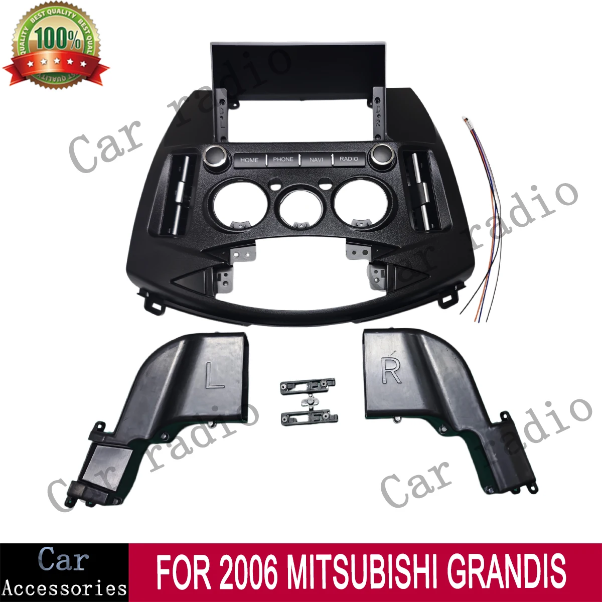 For 2006 MITSUBISHI GRANDIS (MANUAL AC) 12.3 Inch Car Radio Android Stereo Frame Player Head Unit Fascia Panel Dash Board Cover