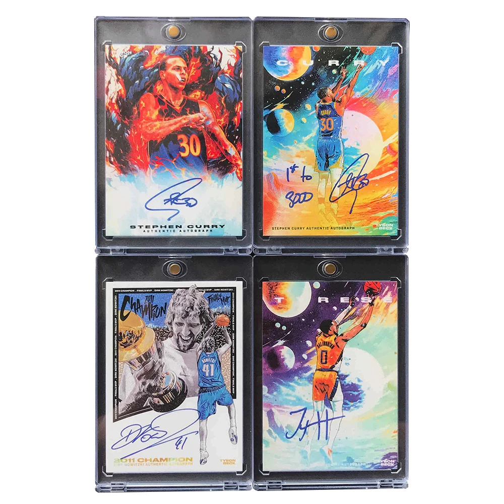 

PANINI basketball DIY Card bricks Nowitzki Curry Haliburton Tyson Beck collection homemade Acrylic table ornaments holiday gifts