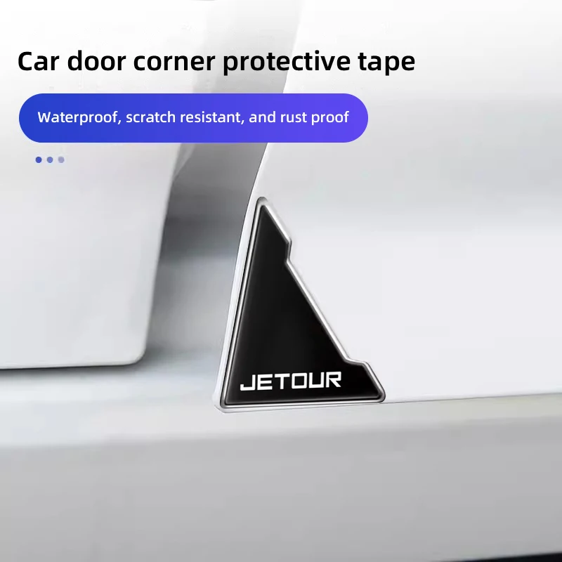 Auto Door Corner Anti‑Scratch Protective Sticker 4Pcs For Jetour Dashing X70 X90 X70 Plus Traveller Exterior Guard Parts