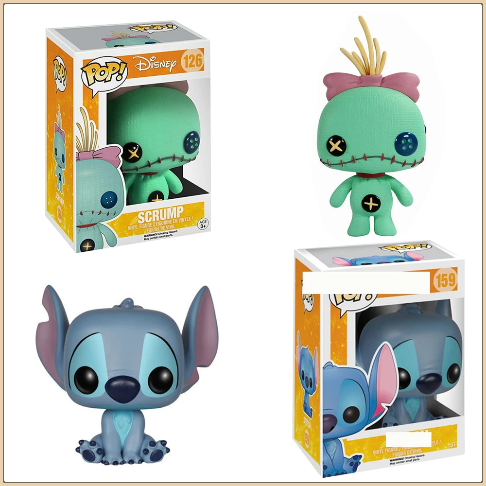 

FUNKO POP Stitch Action Figures Kawaii Disney Animated Characters Desktop Ornament Doll Model Toys for Children Birthday Gifts