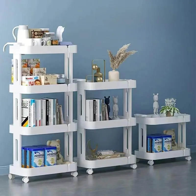 mobile-multi-layer-kitchen-storage-rack-baby-supplies-cart-with-wheels-bedroom-bathroom-organizer-modern-simple-style-ground