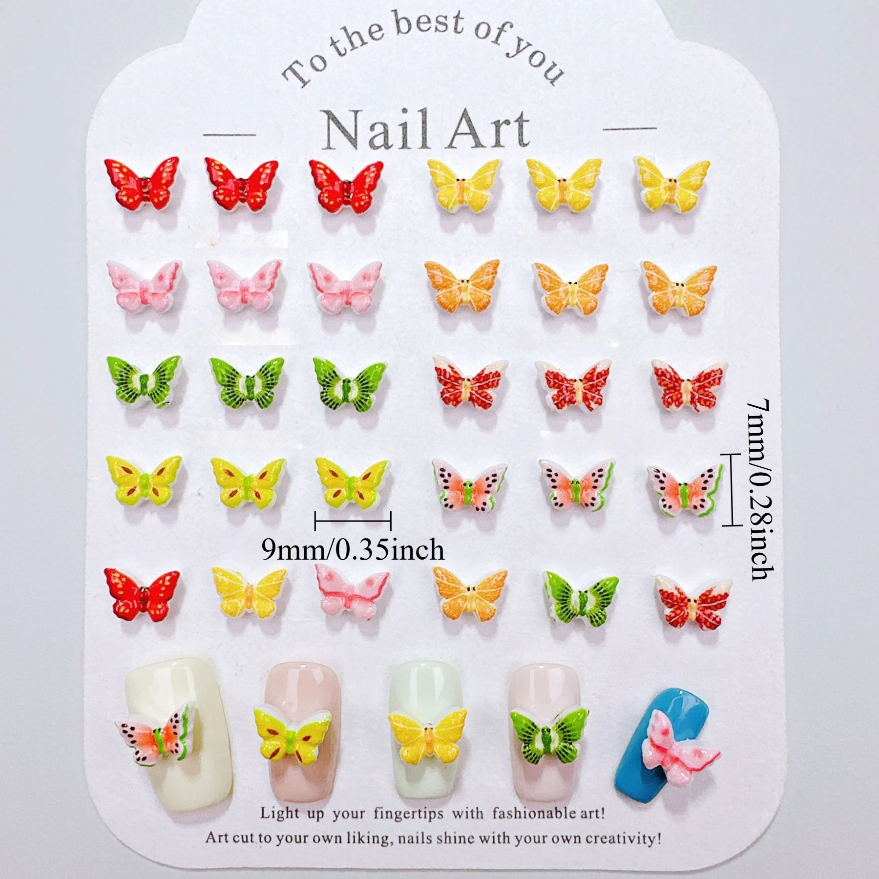 50/100/200Pcs, 9* 7mm, Cartoon, Cute, Bow Series, Fruit Elements, Nail Accessories, Stereo, DIY, Wear Nail Accessories,