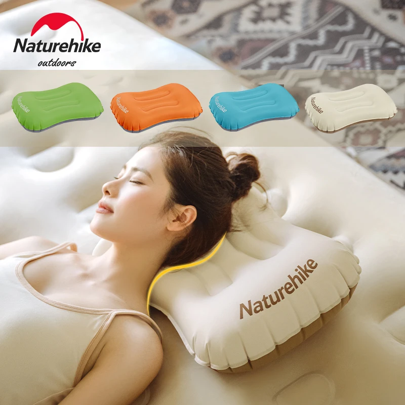 Naturehike Camping Inflatable Pillow TPU Portable Ultralight Travel Hiking Air Sleeping Pillow for Neck Lumbar Support Cushion