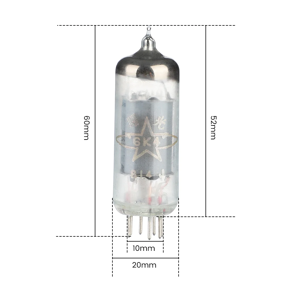 Aiyima หลอด6K4วาล์วไฟฟ้า2ชิ้น, อะไหล่6AK5/6AK5W/6Zh 1P/6J1/6J1P/EF95ปรีแอมป์หลอด