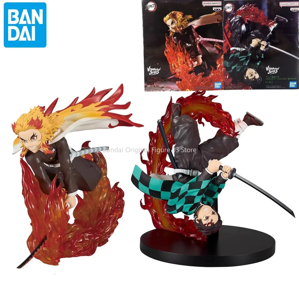 

In Stock Original BANPRESTO VIBRATION STARS Demon Slayer Tanjiro Kamado Rengoku Kyoujurou Figure Anime Model Genuine Boxed Toy