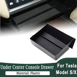 For Tesla Model S Model X 2012-2021 Under Center Console Drawer Storage Box Container Bin Interior Case Tray Organizer