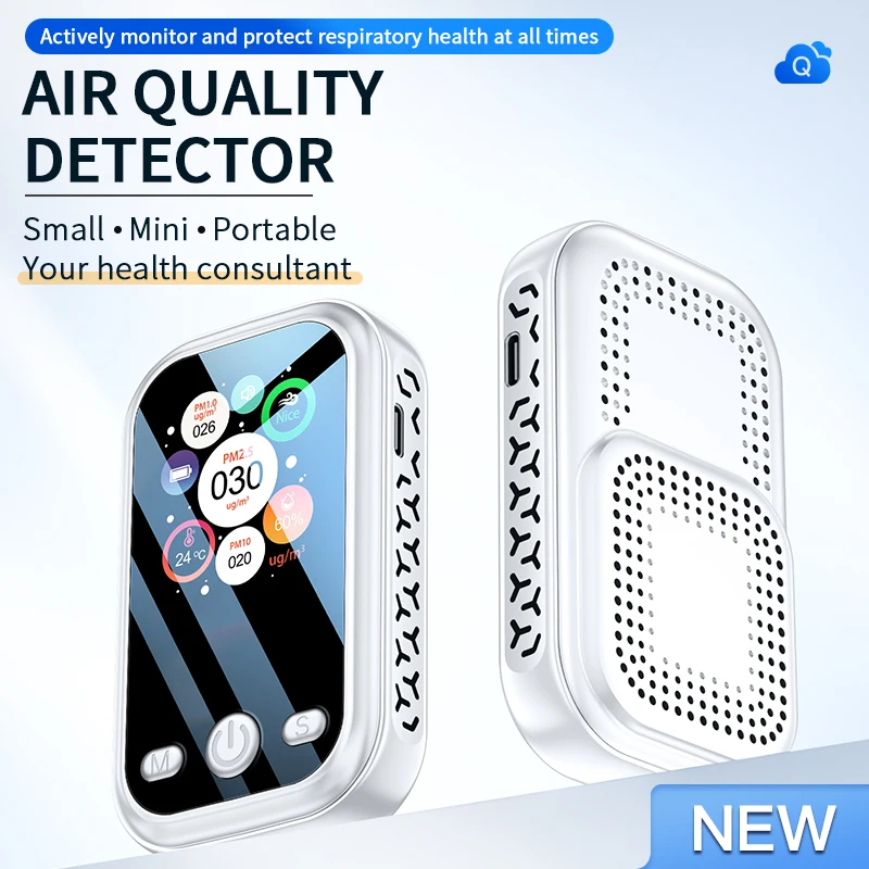 Portable Mini PM2.5  Air Quality Monitor  PM2.5 PM10  PM1.0 Temperature and Humidity Air Quality Detector