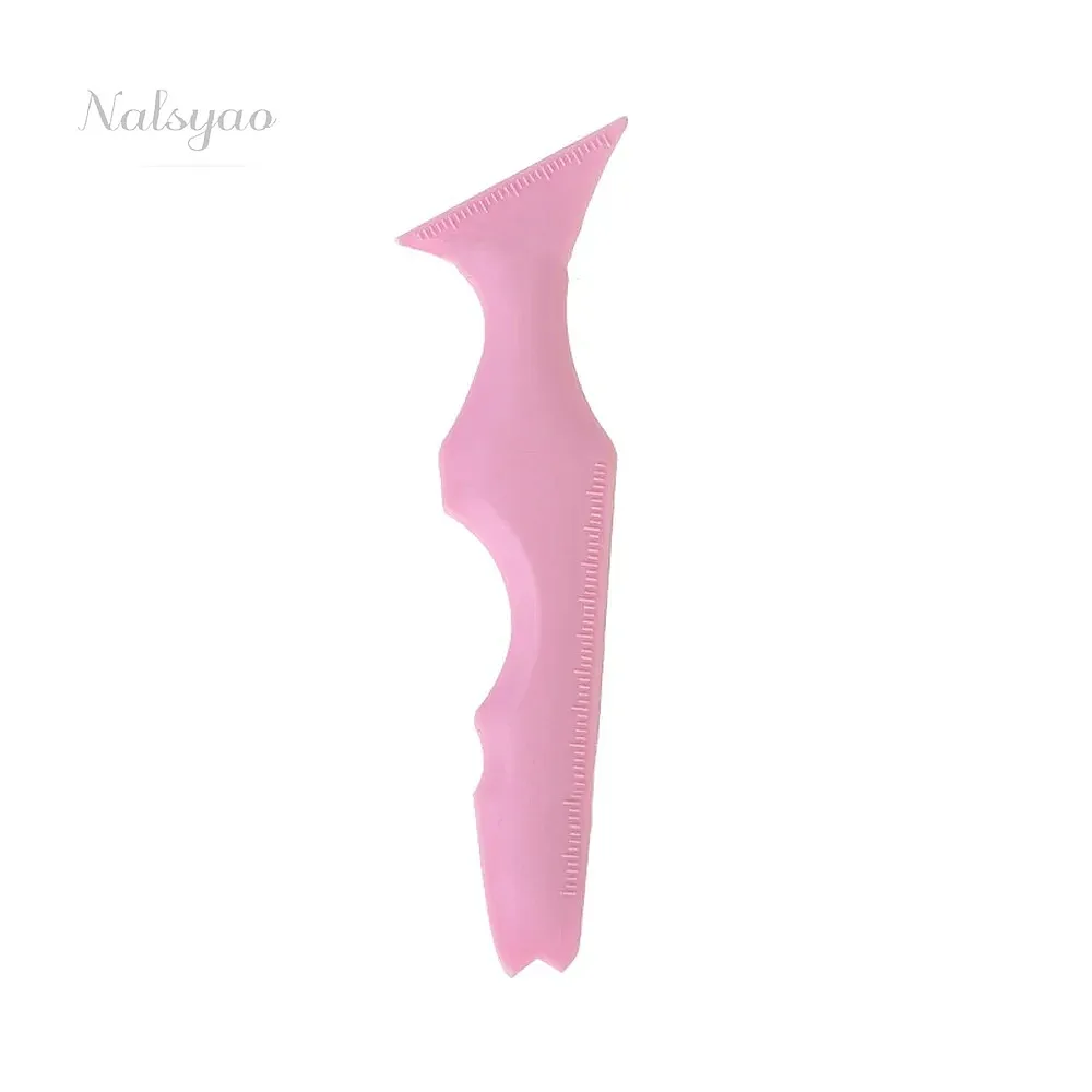 5 in 1 Silicone Beauty Ruler Reusable Eyeliner Stencils Winged Tip Eyeliner Aid Eyebrow Stencil Multi-Purpose Makeup