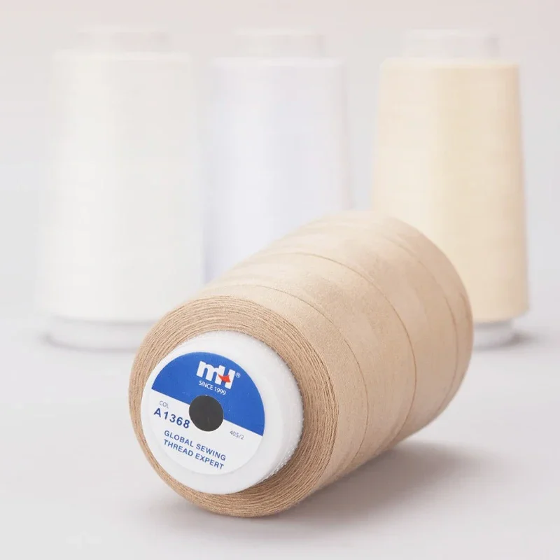 402 خيط خياطة 2100 ياردة كل بكرة بلون أبيض وأسود خيط خياطة للآلة وأدوات خياطة البوليستر المنزلية #6