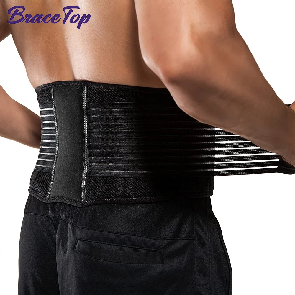 

BraceTop Back Brace for Men and Women - Breathable Waist Lumbar Lower Back Support Belt for Sciatica, Scoliosis Back Pain Relief