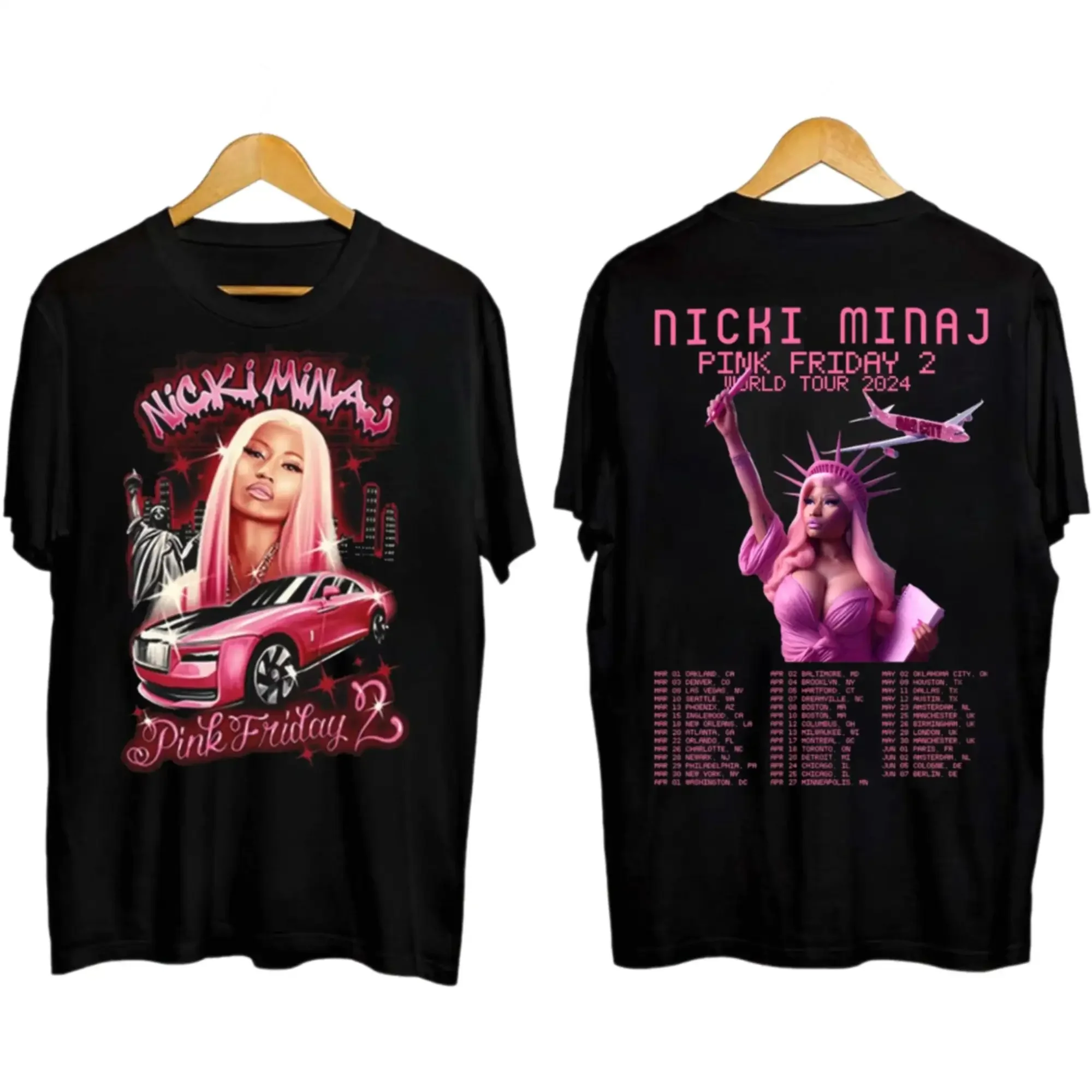 2024 Nicki Minaj Tour T Shirt Pink Friday 2 Concert Fan Rapper 1671884508