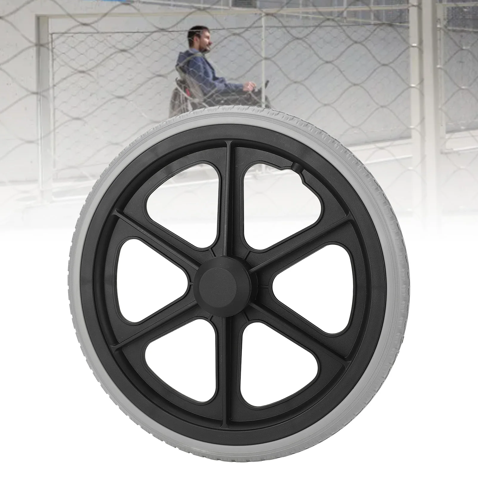 Walker Wheel Wheelchair Wheel Replacement 14 Inch 350x30mm 6001 Bearing 12mm Inner Hole Rollator Wheel 14 Inch Wheelchair Wheel