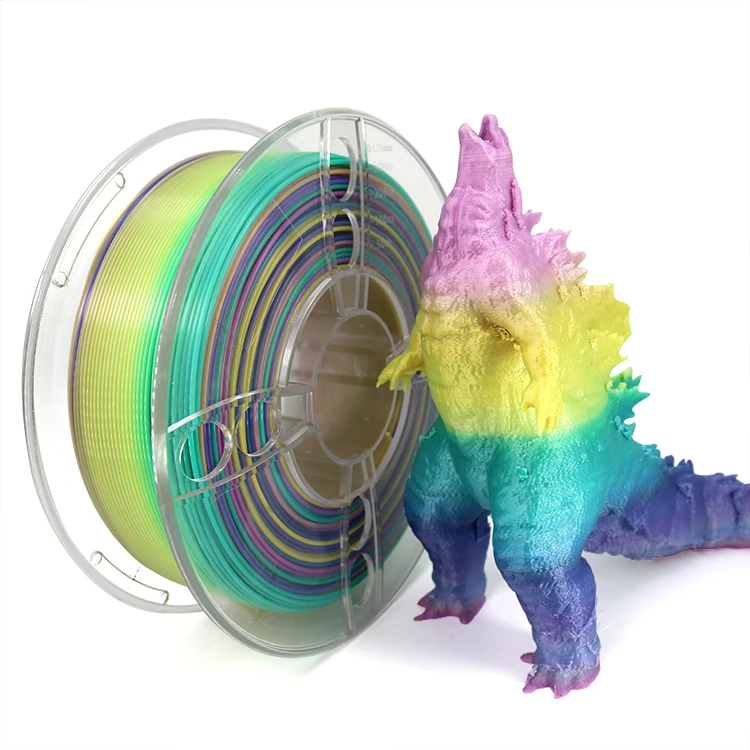 Hot sell 1.75mm 1KG 3d printing PLA rainbow  pla filament rainbow pla filament rainbow