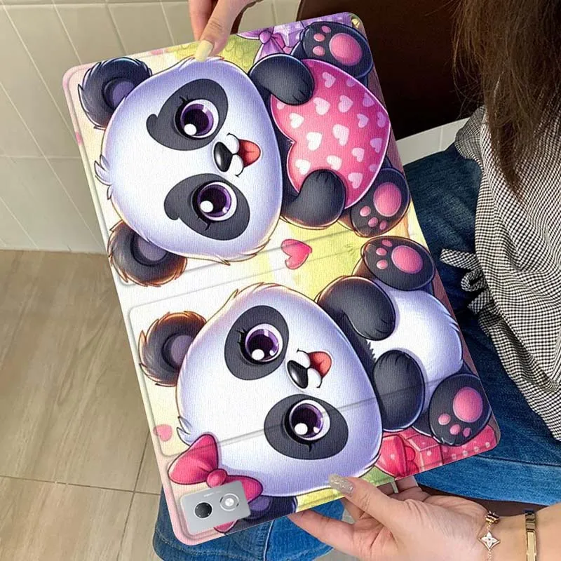 

Cute Panda Heart Love For Xiaoxin Lenovo Tab Pad K11 K10 M10 P11 3rd Plus Pro Legion Y700 Y900 Gen4 2 Tablet Case Gift