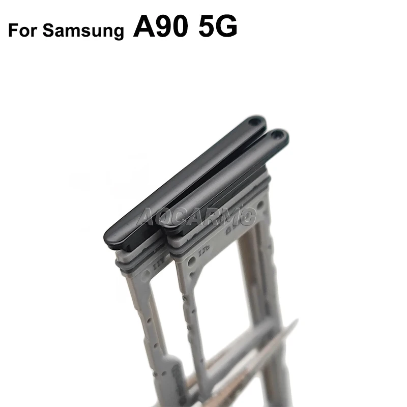 Aocarmo per Samsung Galaxy A90 5G Sim Card MicroSD Holder Nano Big Small Sim vassoio Slot parte di ricambio