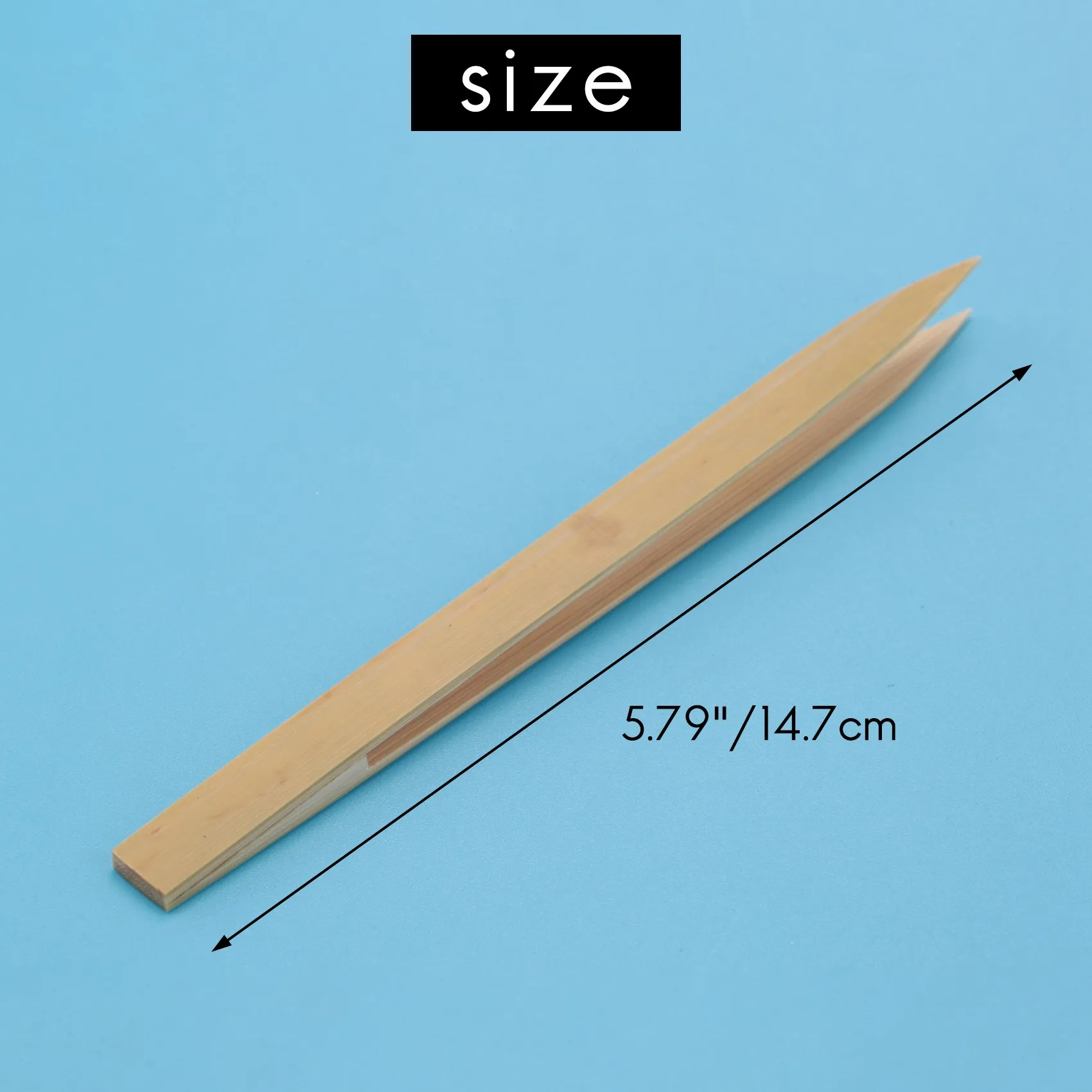 Pinzas rectas de bambú con punta puntiaguda, herramienta práctica de té Tong