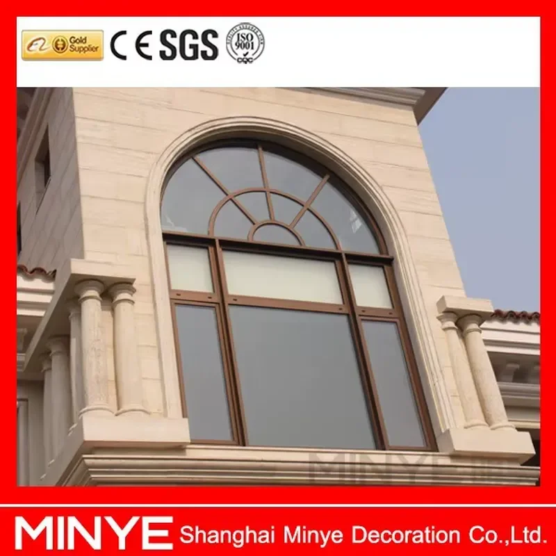 Tempered Glass High windows Grill Design Church Aluminum Window