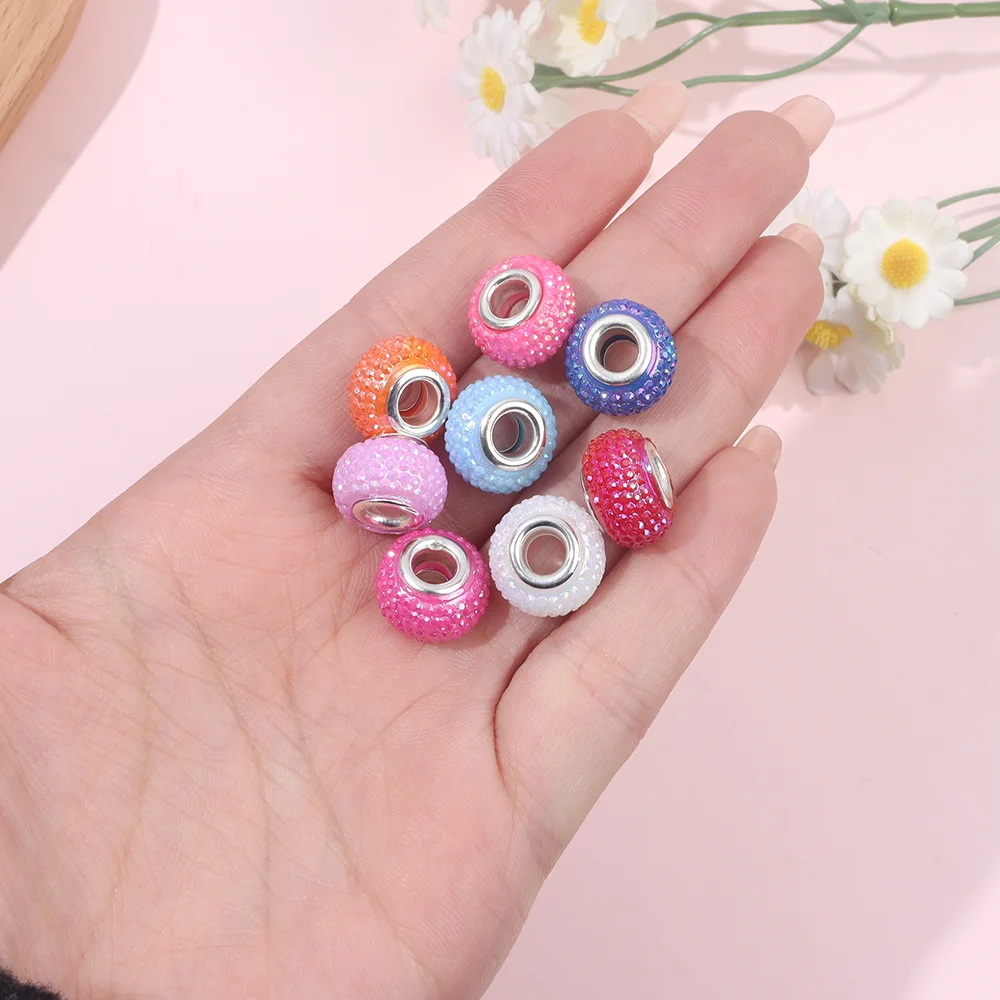 3/12/24/36pcs Multi-color Resin Versatile Large Hole Beads, Used for DIY Accessories,Christmas,Halloween,Thanksgiving Decoration