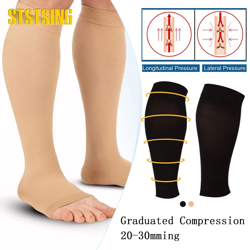 1 Pair Plus Size Leg Sleeve Support Socks -The Wide Calf Compression Sleeve Women Love for Its Amazing Fit,Graduated Compression