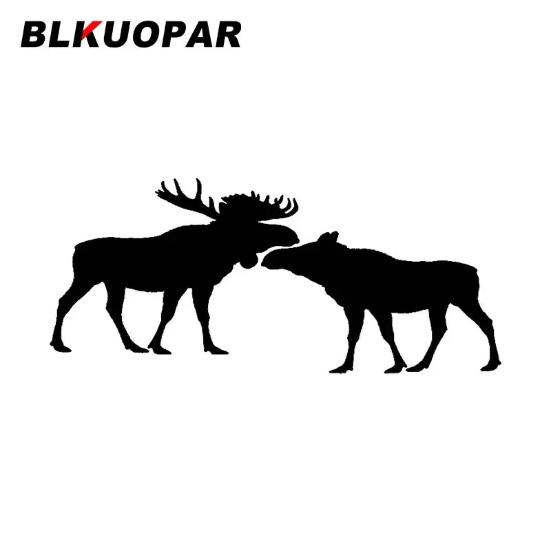 ملصق سيارة BLKUOPAR for Moose Bull and Cow، ملصق مضاد للماء، ملصق إبداعي للكمبيوتر المحمول والدراجات النارية والثلاجة من الفينيل للسيارة